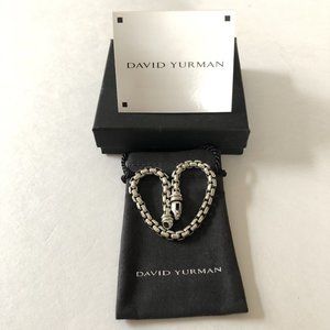 David Yurman Men's Large 5mm Box Chain Bracelet 8”L Mint Condition w/pouch/coa